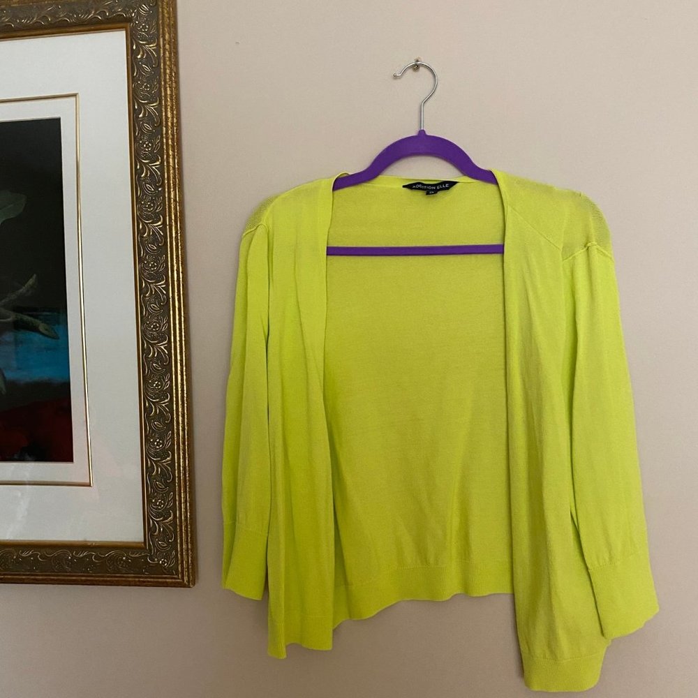 Addition Elle 3/4 Sleeve Open Front Cardigan